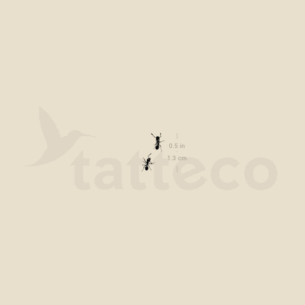 Ant Couple Temporary Tattoo - Set of 3