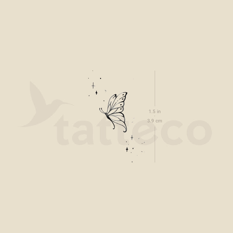 Butterfly By Stefano Mazza Temporary Tattoo - Set of 3