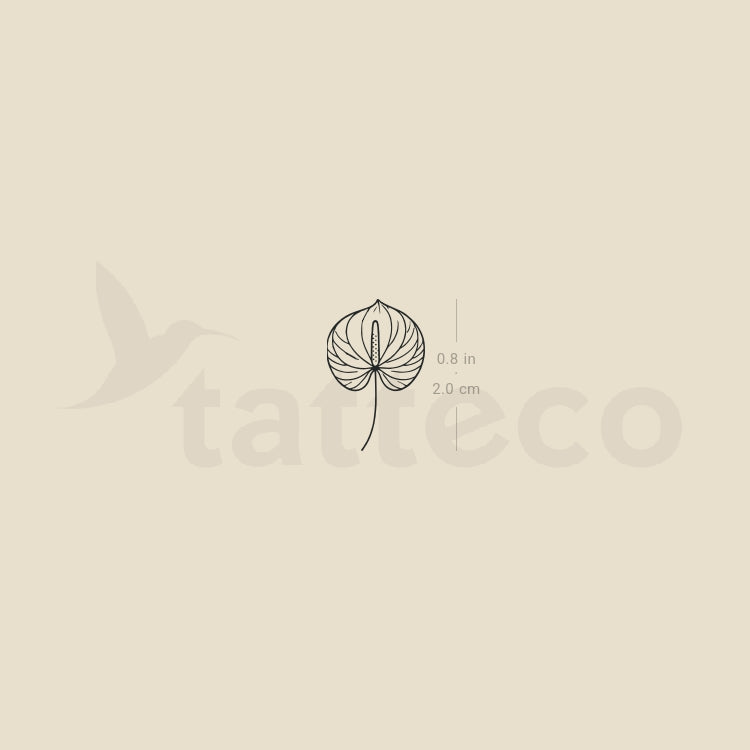 Anthurium Temporary Tattoo - Set of 3