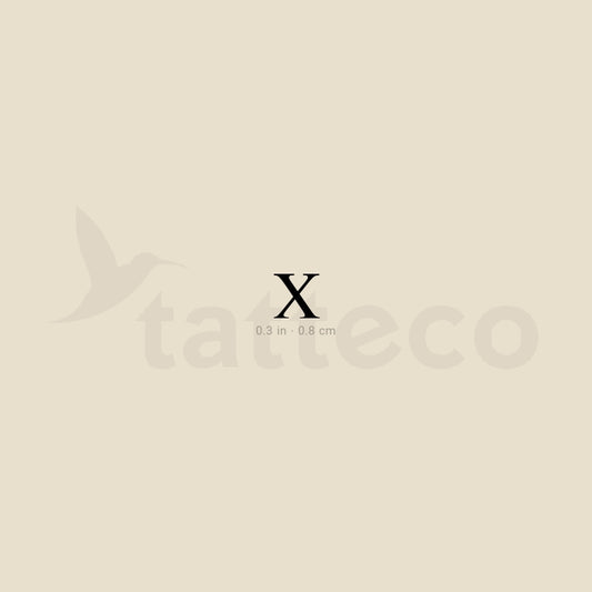 Tatuaje temporal de Chi mayúscula - Juego de 3