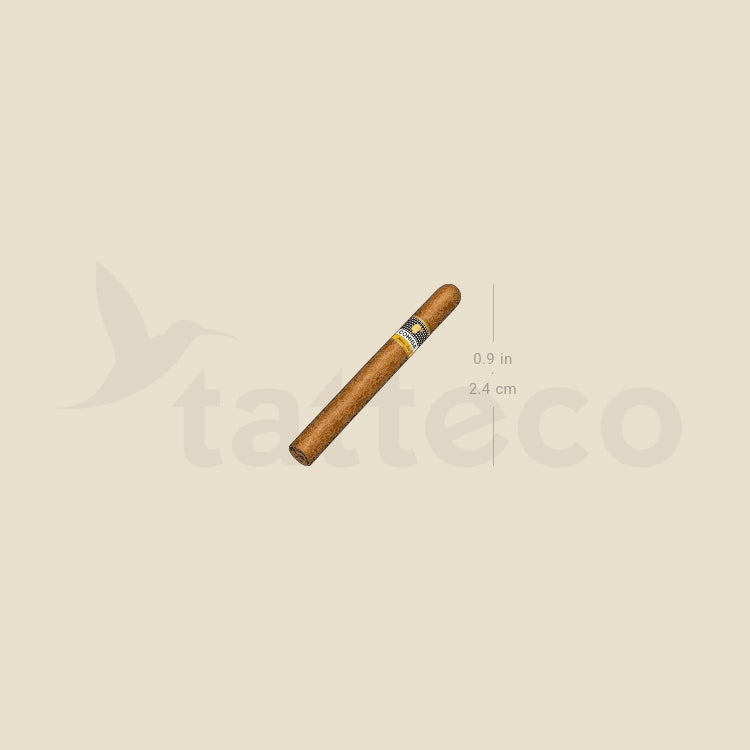 Cuban Cigar Temporary Tattoo - Set of 3