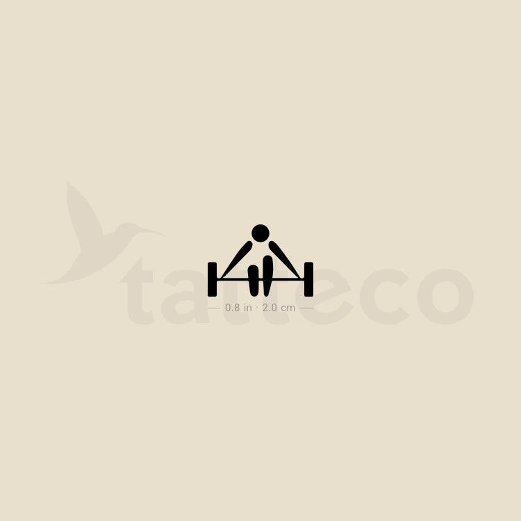 Weightlifting Symbol Temporary Tattoo - Set of 3
