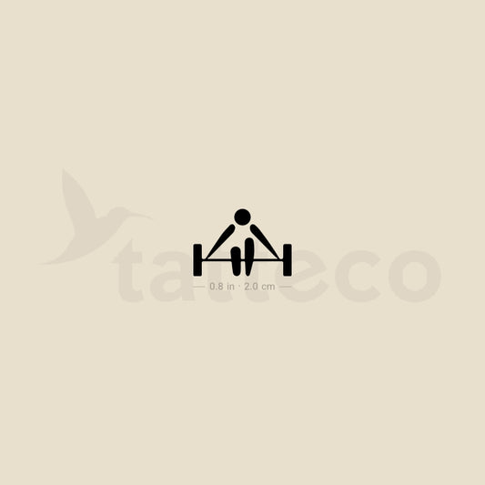 Weightlifting Symbol Temporary Tattoo - Set of 3