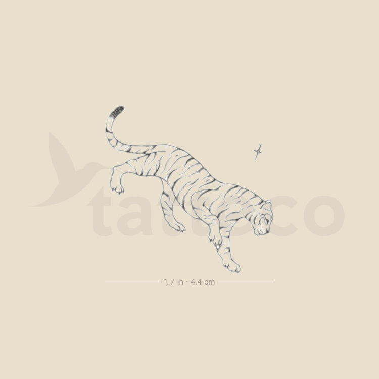 Tiger By Stefano Mazza Temporary Tattoo - Set of 3