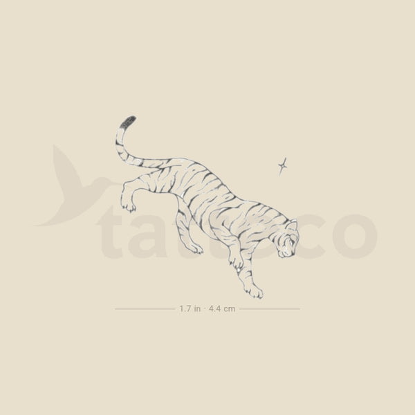 Tiger By Stefano Mazza Temporary Tattoo - Set of 3