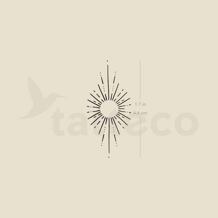 Sun Temporary Tattoo By M3.Ink - Set of 3