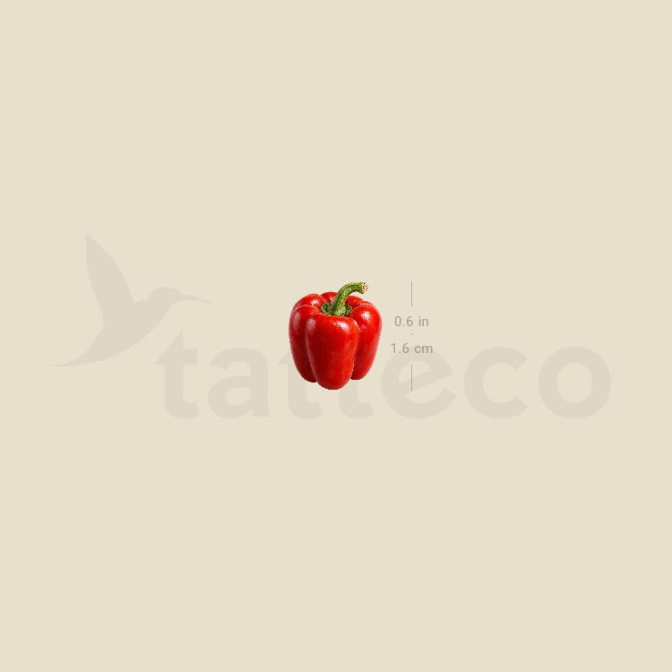 Bell Pepper Temporary Tattoo - Set of 3