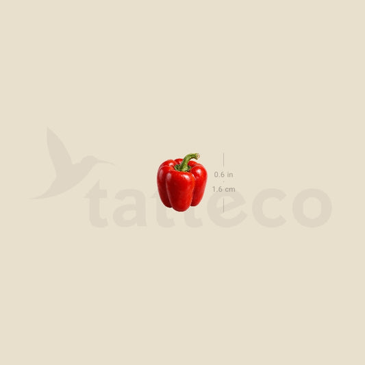 Bell Pepper Temporary Tattoo - Set of 3