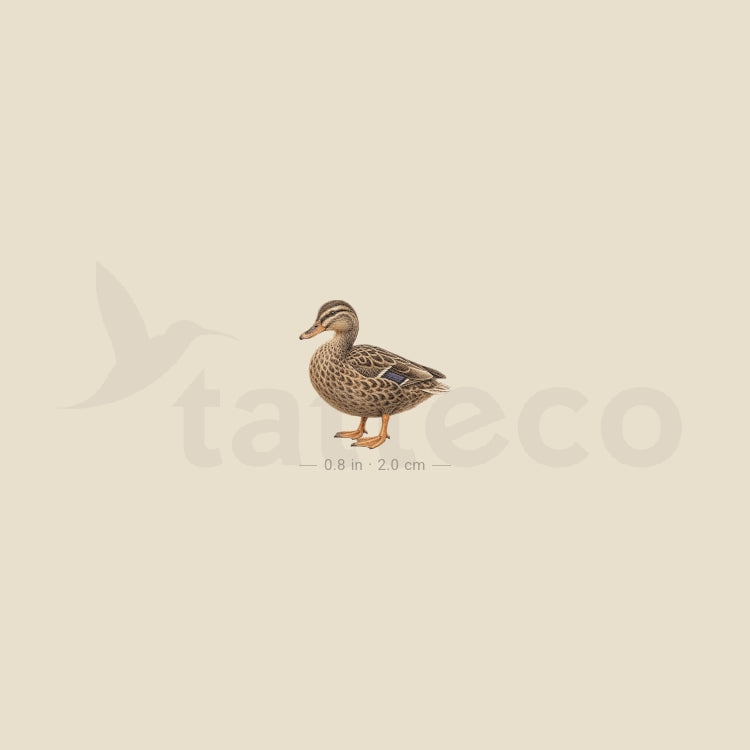 Female Duck Temporary Tattoo - Set of 3
