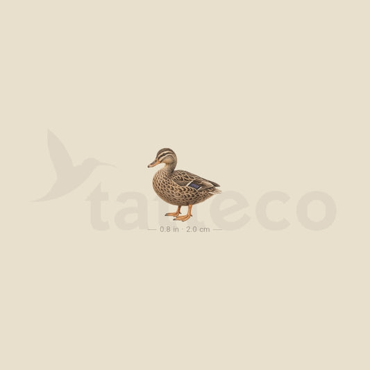 Female Duck Temporary Tattoo - Set of 3
