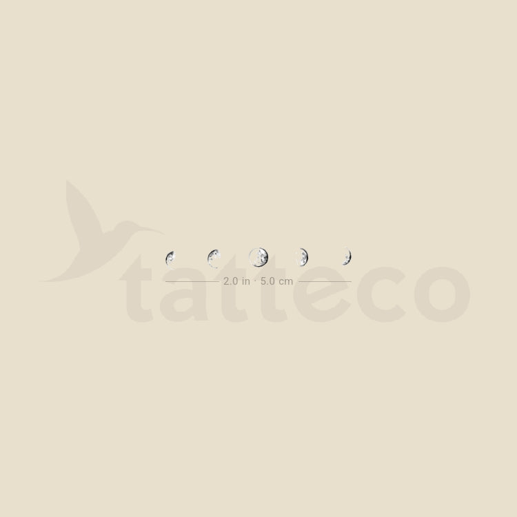 Moon Phases By Stefano Mazza Temporary Tattoo - Set of 3