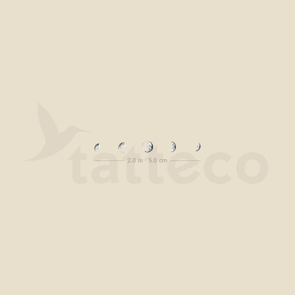 Moon Phases By Stefano Mazza Temporary Tattoo - Set of 3