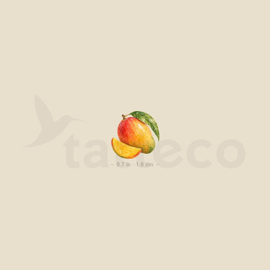Watercolor Mango Temporary Tattoo - Set of 3