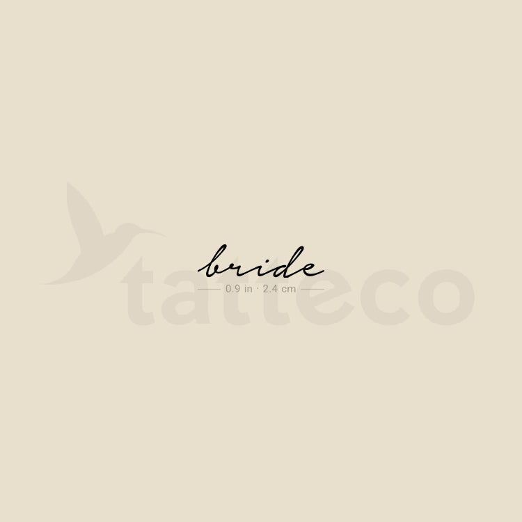 Bride Temporary Tattoo - Set of 3