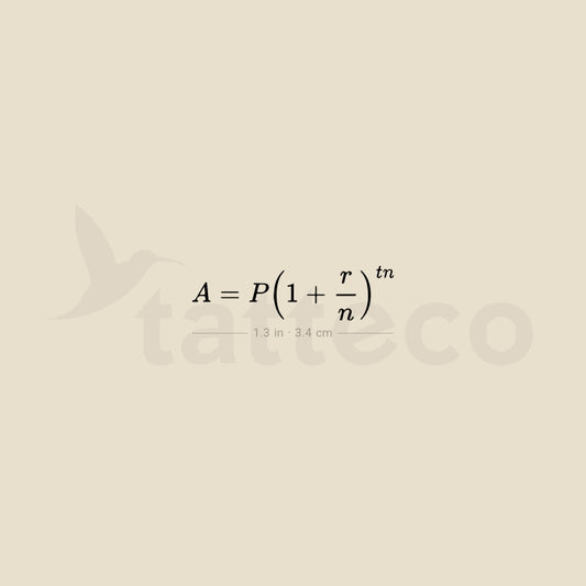 Compound Interest Formula Temporary Tattoo - Set of 3