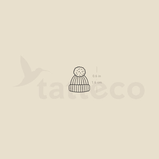 Pom Pom Beanie Temporary Tattoo - Set of 3