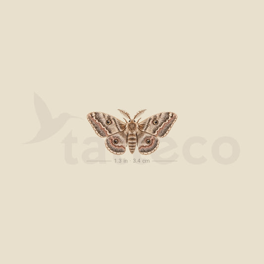 Watercolor Moth Temporary Tattoo - Set of 3