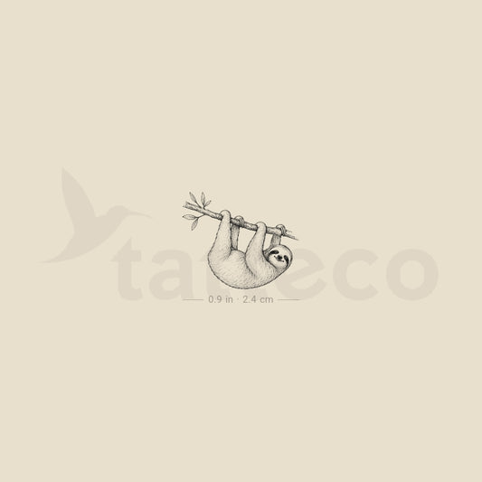 Sloth Temporary Tattoo - Set of 3