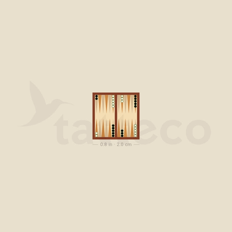 Tatuaje temporal de backgammon - Juego de 3