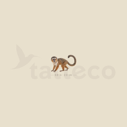 Titi Monkey Temporary Tattoo - Set of 3