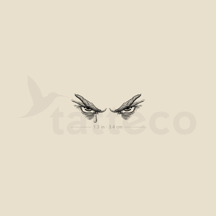 Tatuaje temporal La mirada del ángel caído - Juego de 3