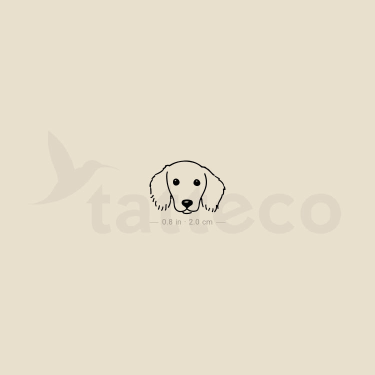 Dachshund Face Temporary Tattoo - Set of 3