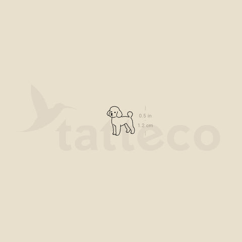Toy Poodle Temporary Tattoo - Set of 3