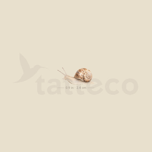 Watercolor Snail Temporary Tattoo - Set of 3