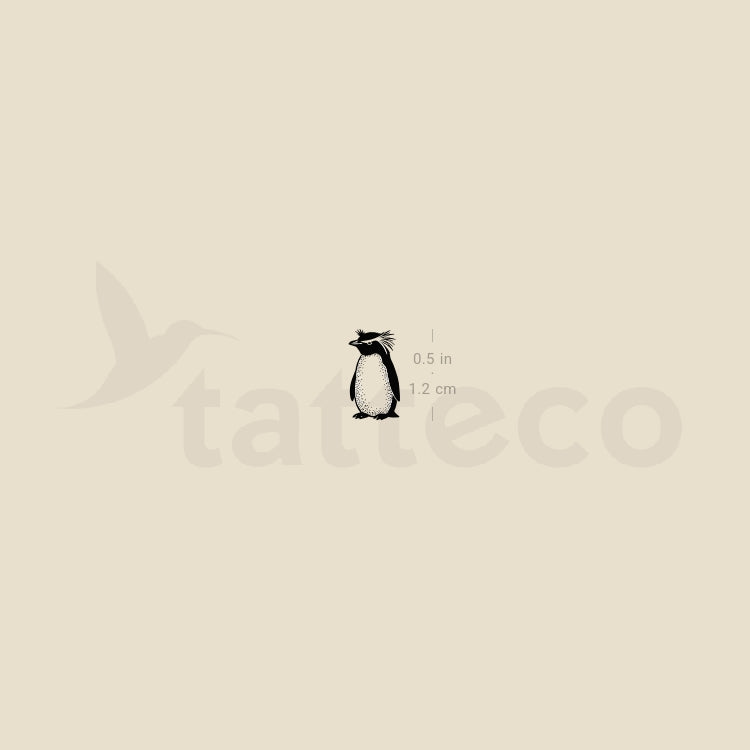Western Rockhopper Penguin Temporary Tattoo - Set of 3