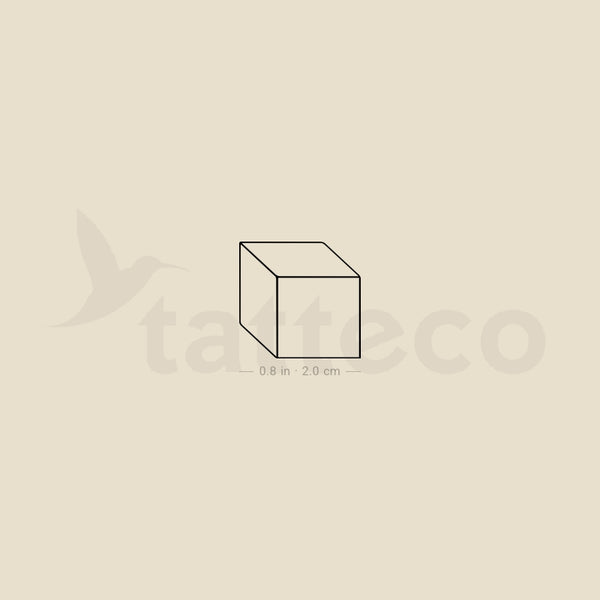 Little Cube Temporary Tattoo - Set of 3