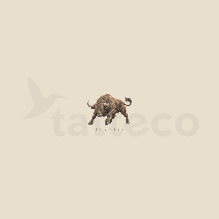 Charging Bull Temporary Tattoo - Set of 3