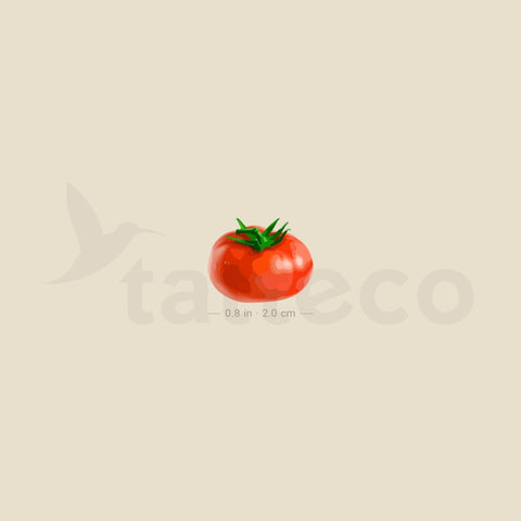 Red Tomato Temporary Tattoo - Set of 3