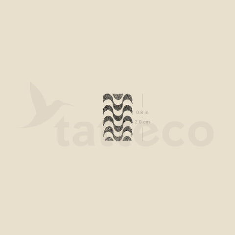 Tiny Ipanema Beach Pattern Temporary Tattoo - Set of 3