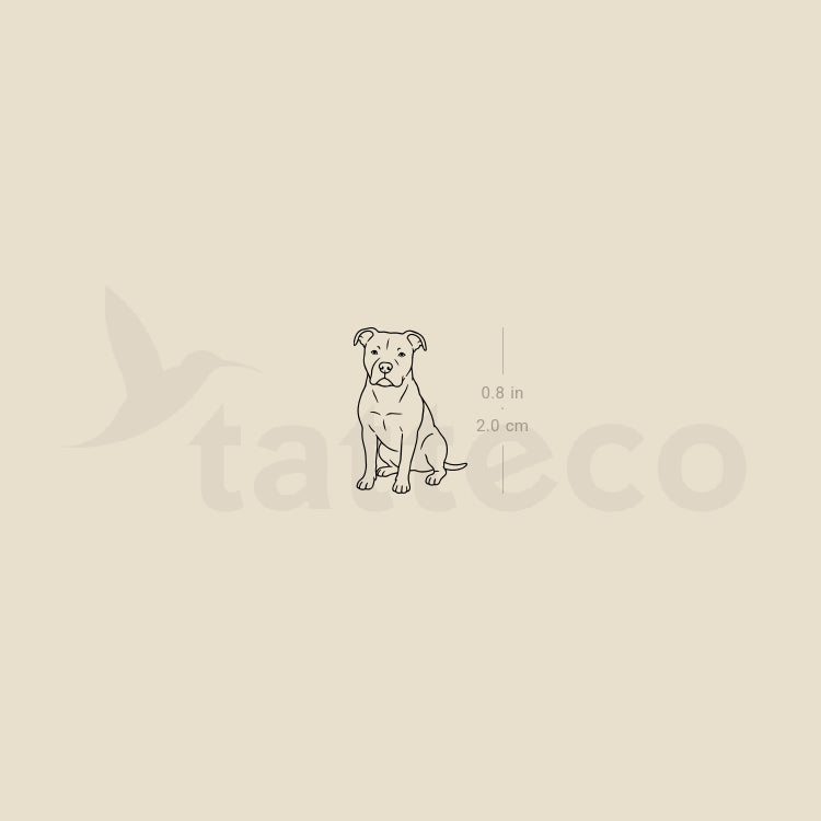 Pit Bull Temporary Tattoo - Set of 3