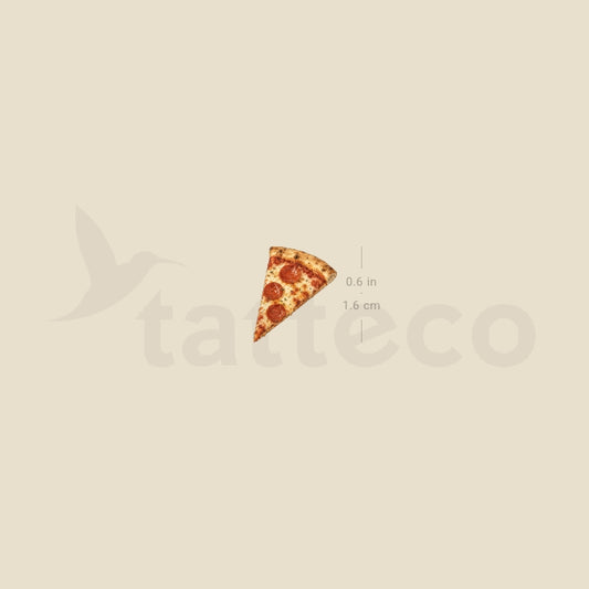 Pepperoni Pizza Slice Temporary Tattoo - Set of 3