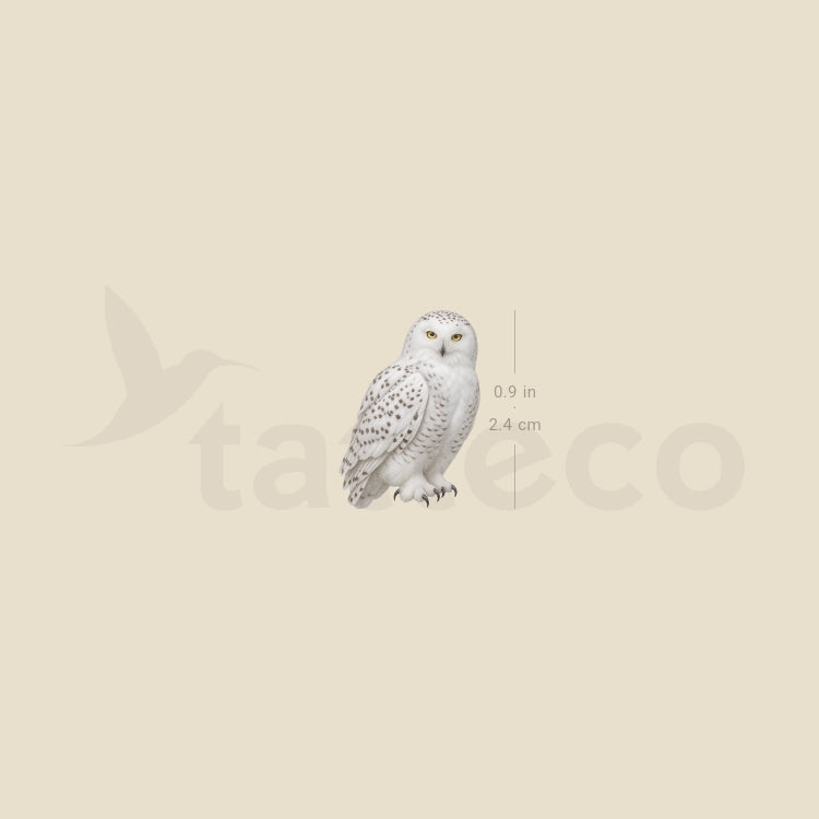 Snowy Owl Temporary Tattoo - Set of 3