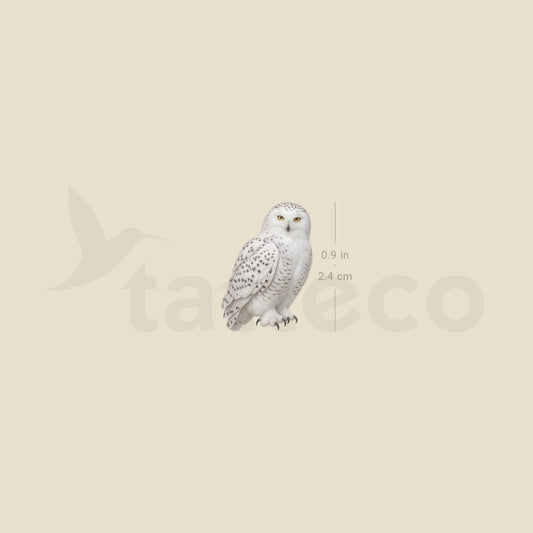 Snowy Owl Temporary Tattoo - Set of 3