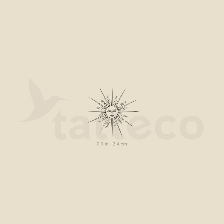 Small Inti Sun Temporary Tattoo - Set of 3