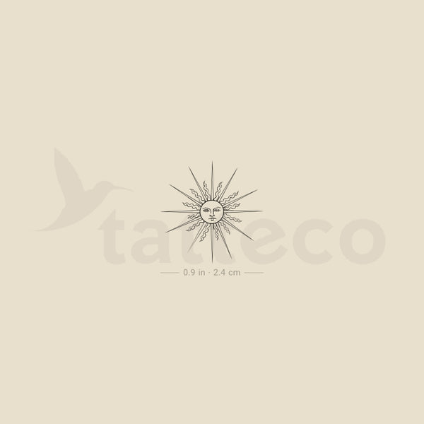 Small Inti Sun Temporary Tattoo - Set of 3