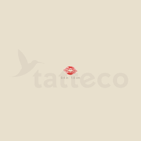Tiny Kiss Mark Temporary Tattoo - Set of 3
