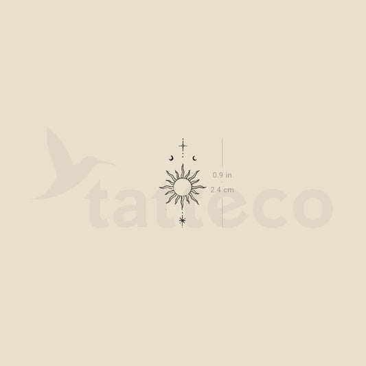 Tiny Sun By Stefano Mazza Temporary Tattoo - Set of 3