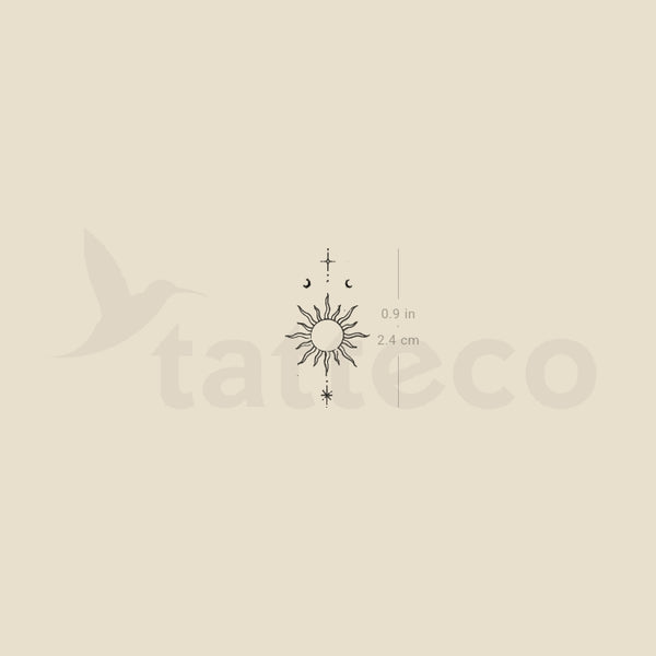 Tiny Sun By Stefano Mazza Temporary Tattoo - Set of 3