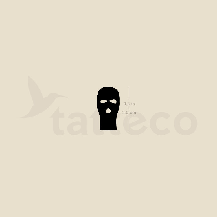 Balaclava Temporary Tattoo - Set of 3