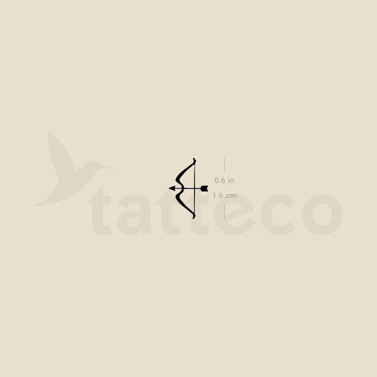 Tiny Bow And Arrow Temporary Tattoo - Set of 3