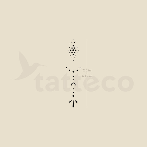 Finger Composition 1 Temporary Tattoo - Set of 3