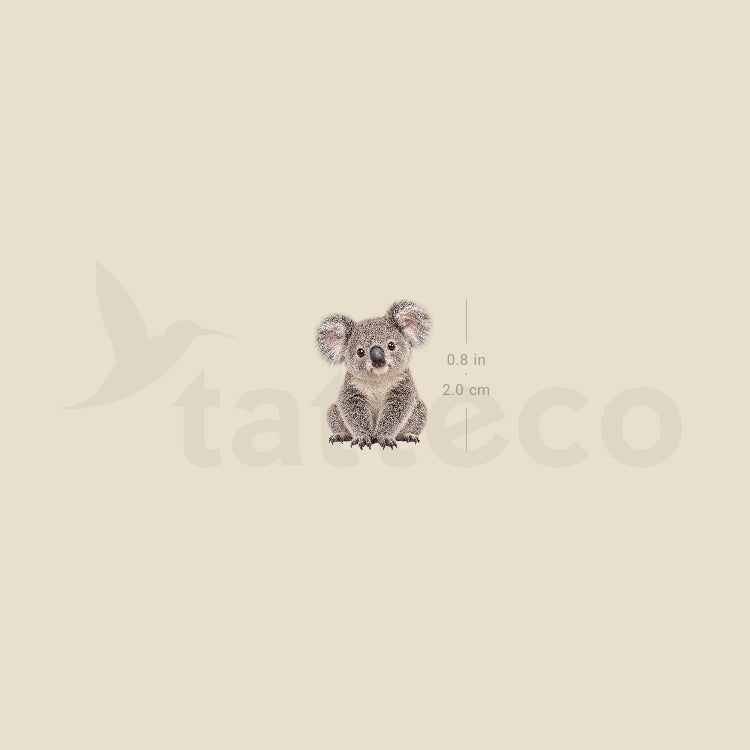 Baby Koala Temporary Tattoo - Set of 3