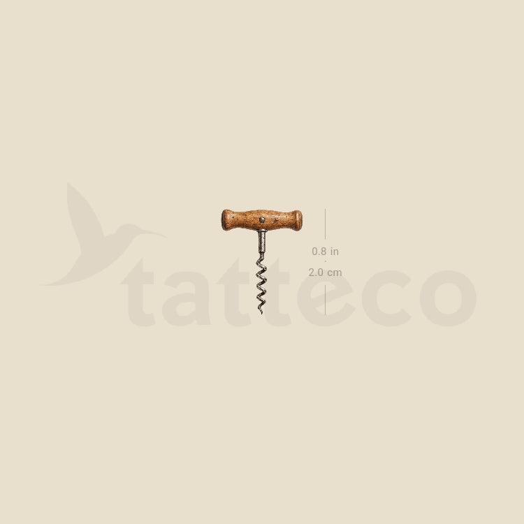 Realistic Corkscrew Temporary Tattoo - Set of 3