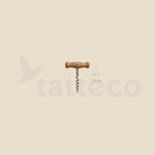 Realistic Corkscrew Temporary Tattoo - Set of 3
