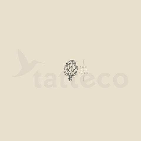 Artichoke Temporary Tattoo - Set of 3