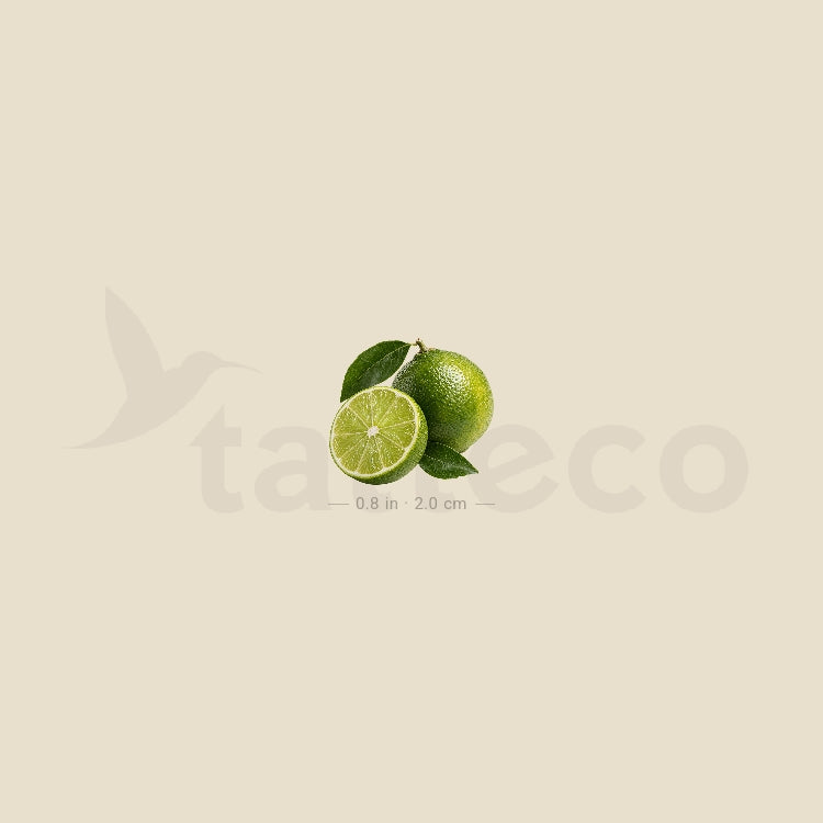Lime Temporary Tattoo - Set of 3